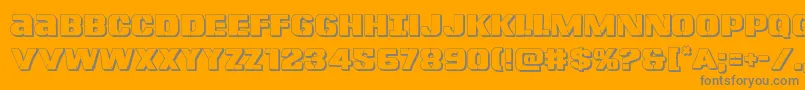 Lefthandluke3D Font – Gray Fonts on Orange Background