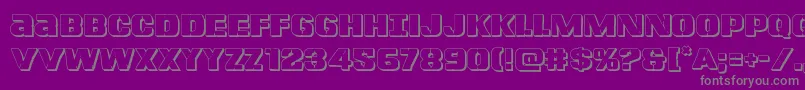 Lefthandluke3D Font – Gray Fonts on Purple Background