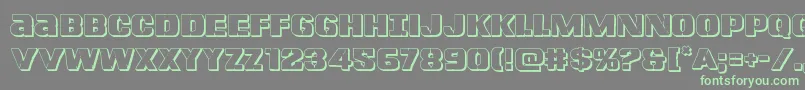 Lefthandluke3D Font – Green Fonts on Gray Background