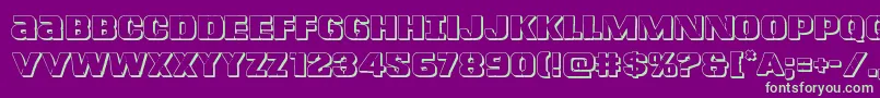 Lefthandluke3D Font – Green Fonts on Purple Background