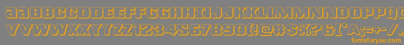 Lefthandluke3D Font – Orange Fonts on Gray Background