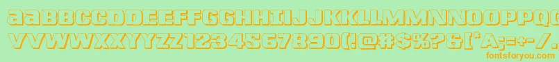 Lefthandluke3D Font – Orange Fonts on Green Background