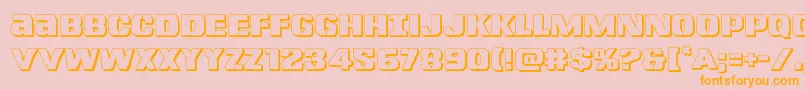 Lefthandluke3D Font – Orange Fonts on Pink Background