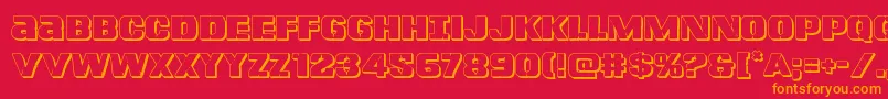 Lefthandluke3D Font – Orange Fonts on Red Background