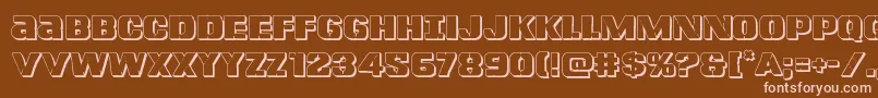 Lefthandluke3D Font – Pink Fonts on Brown Background