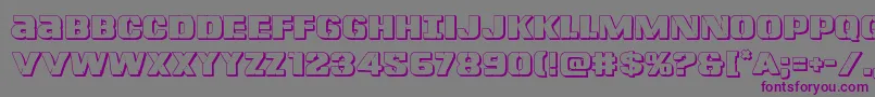 Lefthandluke3D Font – Purple Fonts on Gray Background