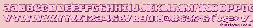 Lefthandluke3D Font – Purple Fonts on Pink Background