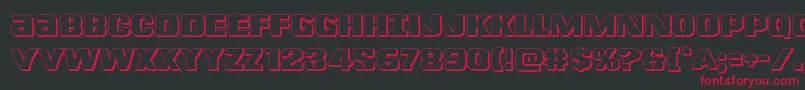 Lefthandluke3D Font – Red Fonts on Black Background