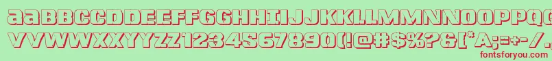 Lefthandluke3D Font – Red Fonts on Green Background