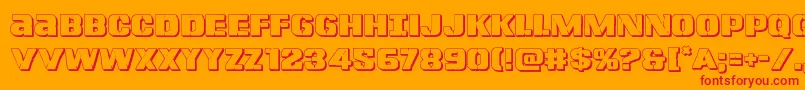 Lefthandluke3D Font – Red Fonts on Orange Background