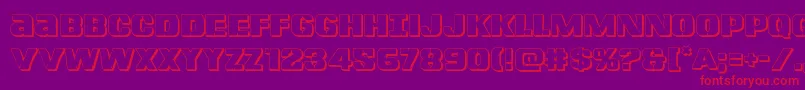 Lefthandluke3D Font – Red Fonts on Purple Background