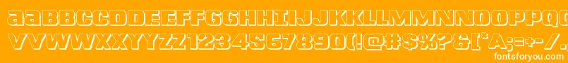 Lefthandluke3D Font – White Fonts on Orange Background