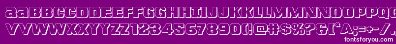 Lefthandluke3D Font – White Fonts on Purple Background