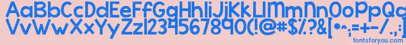Kgcoldcoffee Font – Blue Fonts on Pink Background
