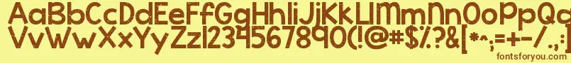 Kgcoldcoffee Font – Brown Fonts on Yellow Background