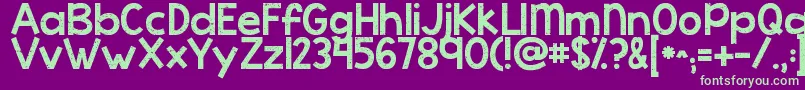 Kgcoldcoffee Font – Green Fonts on Purple Background