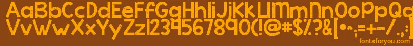 Kgcoldcoffee Font – Orange Fonts on Brown Background