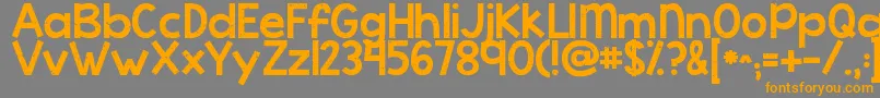 Kgcoldcoffee-Schriftart – Orangefarbene Schriften auf grauem Hintergrund
