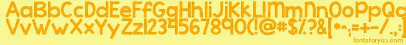 Kgcoldcoffee Font – Orange Fonts on Yellow Background