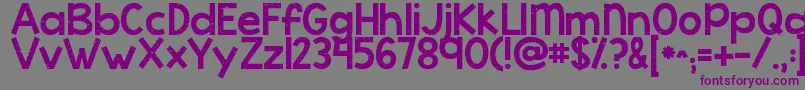 Kgcoldcoffee Font – Purple Fonts on Gray Background