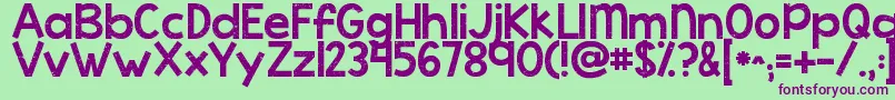 Kgcoldcoffee Font – Purple Fonts on Green Background