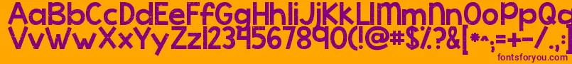 Kgcoldcoffee Font – Purple Fonts on Orange Background