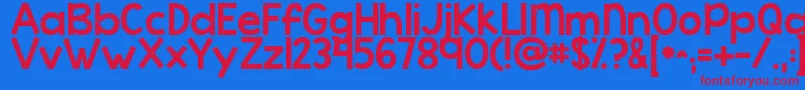 Kgcoldcoffee Font – Red Fonts on Blue Background
