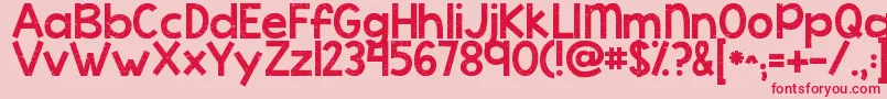 Kgcoldcoffee Font – Red Fonts on Pink Background