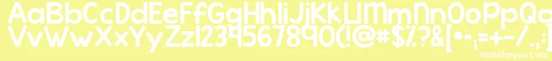 Kgcoldcoffee Font – White Fonts on Yellow Background