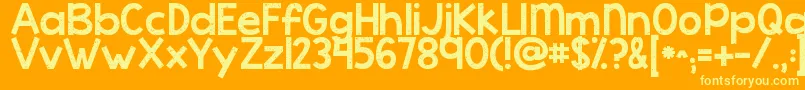Kgcoldcoffee Font – Yellow Fonts on Orange Background