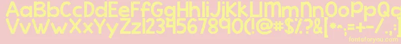 Kgcoldcoffee Font – Yellow Fonts on Pink Background