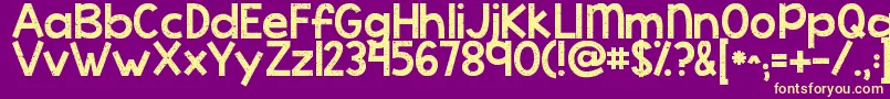 Kgcoldcoffee Font – Yellow Fonts on Purple Background
