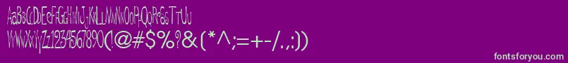 フォントDegt – 紫の背景に緑のフォント