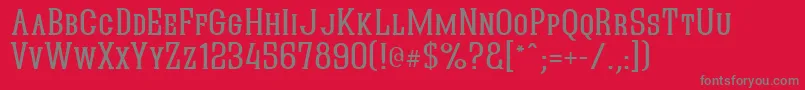 QuasticKaps Font – Gray Fonts on Red Background