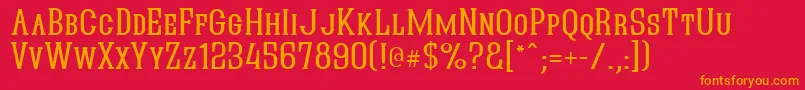 QuasticKaps Font – Orange Fonts on Red Background