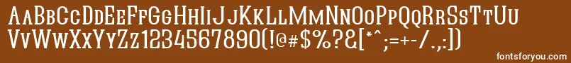QuasticKaps Font – White Fonts on Brown Background