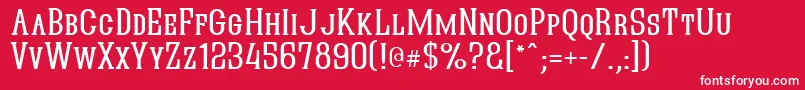 QuasticKaps Font – White Fonts on Red Background