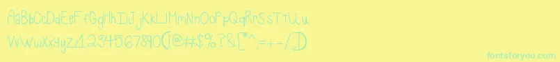 PancakesAndWhipcream Font – Green Fonts on Yellow Background