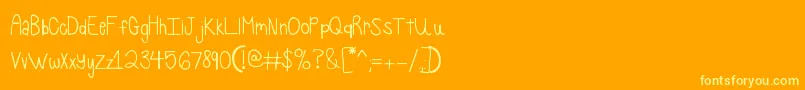 PancakesAndWhipcream Font – Yellow Fonts on Orange Background