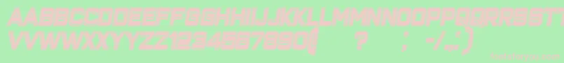 ClosenessOutlineFilledItalic Font – Pink Fonts on Green Background