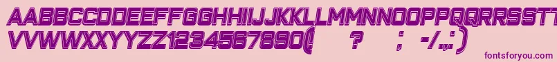 ClosenessOutlineFilledItalic Font – Purple Fonts on Pink Background