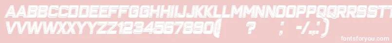 ClosenessOutlineFilledItalic Font – White Fonts on Pink Background