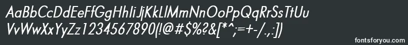 FuturaNarrowBolditalic Font – White Fonts