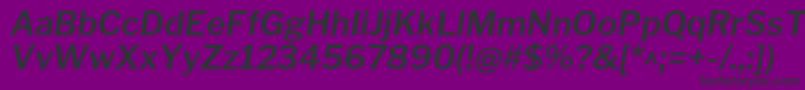 フォントLibrefranklinSemibolditalic – 紫の背景に黒い文字