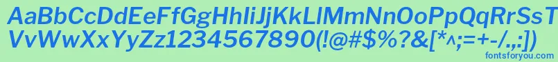 LibrefranklinSemibolditalic Font – Blue Fonts on Green Background