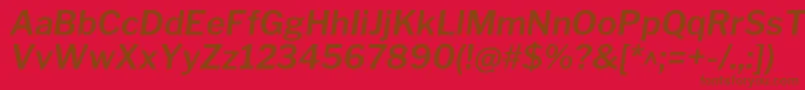LibrefranklinSemibolditalic Font – Brown Fonts on Red Background