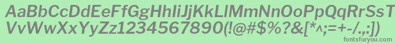 LibrefranklinSemibolditalic Font – Gray Fonts on Green Background