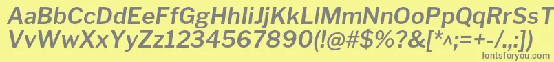 LibrefranklinSemibolditalic Font – Gray Fonts on Yellow Background