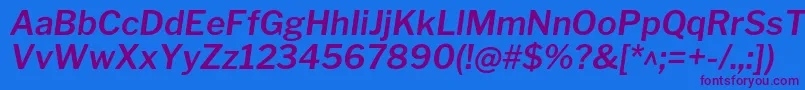 Шрифт LibrefranklinSemibolditalic – фиолетовые шрифты на синем фоне