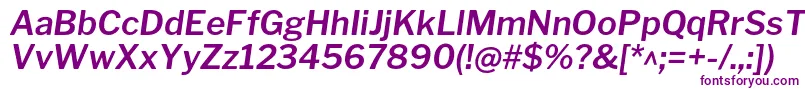 LibrefranklinSemibolditalic Font – Purple Fonts on White Background